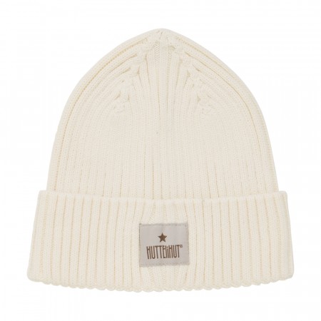 Hat knit, antique white, Huttelihut