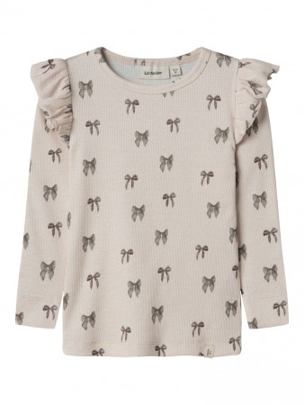 Gavo slim top, silver peony, Lil Atelier