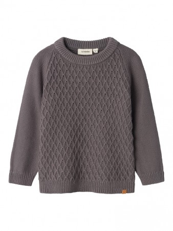 Tobie knit, pewter, Lil Atelier