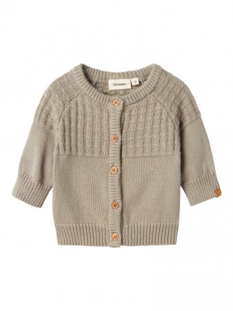 Dajan knit cardigan baby, forest fog, Lil Atelier
