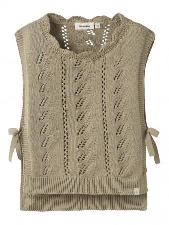 Leou knit vest, twill, Lil Atelier
