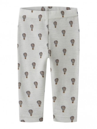 Noel wool slim leggings baby, oyster mushroom/air balloon, Lil Atelier