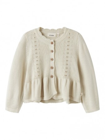Ramla short knit cardigan, turtledove, Lil Atelier
