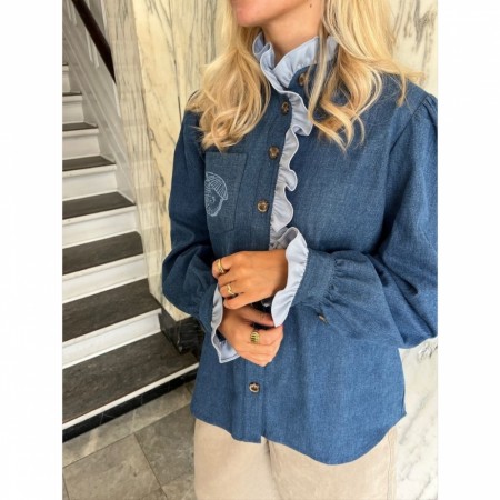 Nature shirt, medium blue, Stories from the atelier