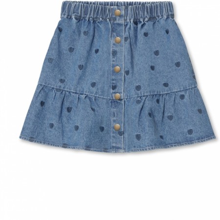 Donna denim skirt, light denim blue, Fliink