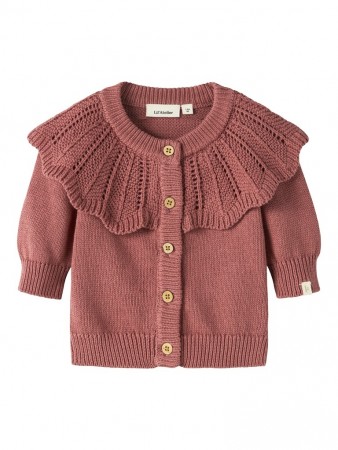 Noda knit cardigan baby, whitered rose, Lil Atelier