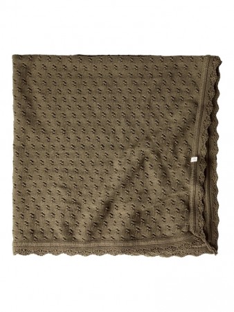 Nilio knit blanket, teak, Lil Atelier