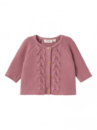 Dora loose knit cardigan baby, nostalgia rose, Lil Atelier