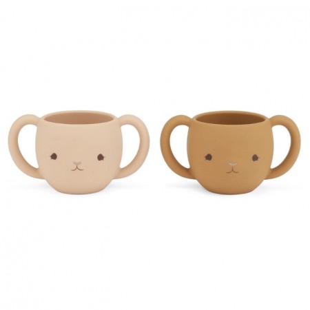 Cutie cups 2-pack, copper brown/rose sand, Konges sløjd