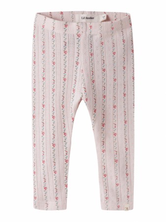 Rachello slim leggings baby, morganite/flower, Lil Atelier