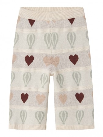 Lamai wide knit pant, pastel parchment, Lil Atelier