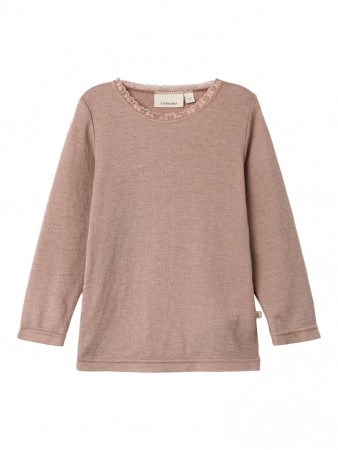 Noel slim top wool, roebuck, Lil Atelier