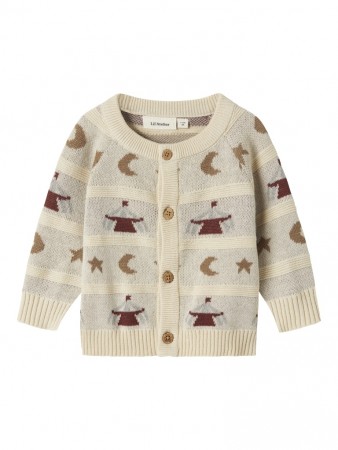 Lamai knit cardigan baby, turtledove, Lil Atelier