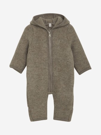 Pram suit wool fleece, savannah melange, Huttelihut