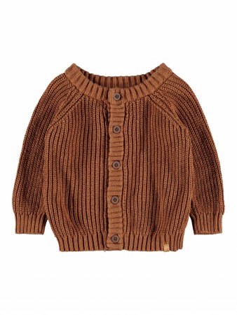 Imilio knit cardigan, glazed ginger melange, Lil Atelier