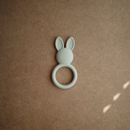 Bunny teether silicone, sage, Mushie