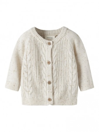Galto knit cardigan baby, turtledove, Lil Atelier