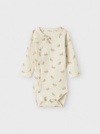 Lavo slim wrap body, turtledove/rabbit, Lil Atelier