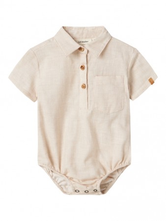 Tarou ss loose body shirt, bleached sand, Lil Atelier