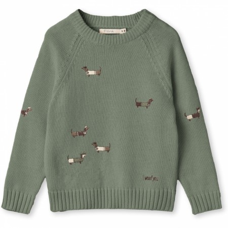 Mahdi dog pullover, hedge green, Fliink