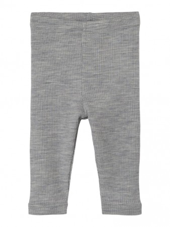 Fable wool leggings baby, grey melange, Lil Atelier