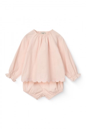 Blouse & bloomers set, dusty rose comb, Copenhagen colors
