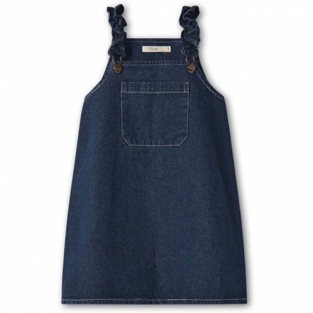 Don denim overalldress, dark denim blue, Fliink
