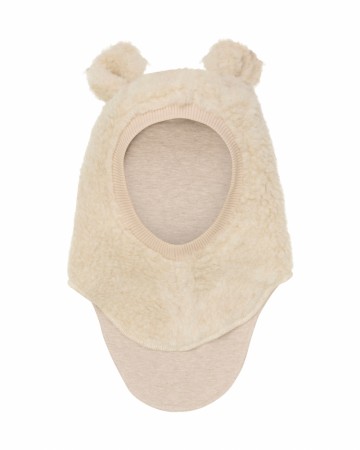 Balaclava teddy wool, cement, Huttelihut