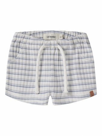 Haldur loose shorts baby, coconut milk/dusty blue, Lil Atelier