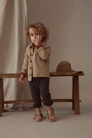 Imano loose shirt, humus, Lil Atelier