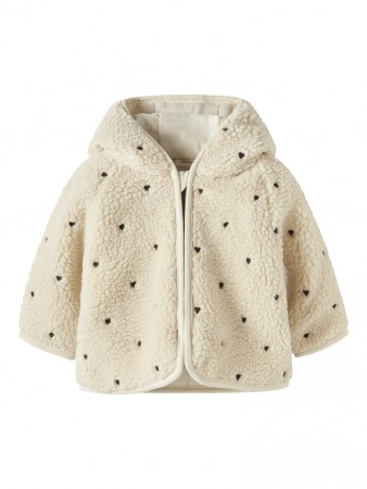 Nalo loose jacket baby, turtledove/hearts, Lil Atelier