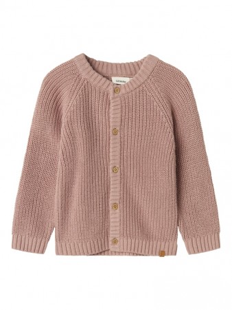 Emlen knit cardigan, misty rose, Lil Atelier 