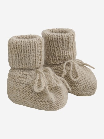 Footies alpaca wool knit, camel melange, Huttelihut