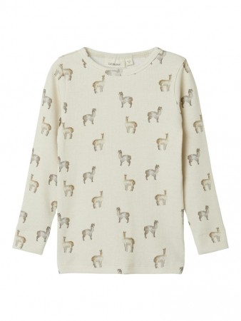 Gavo slim top, birch/lama, Lil Atelier