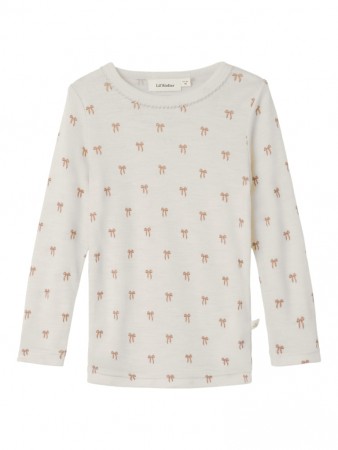 Nalu slim top wool, turtledove/bow, Lil Atelier
