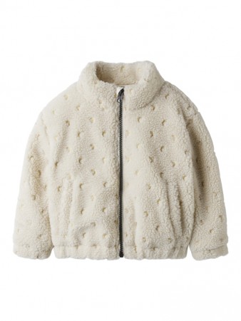Nalo loose teddyjacket, turtledove/moon, Lil Atelier