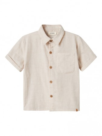 Tarou loose shirt, bleached sand, Lil Atelier