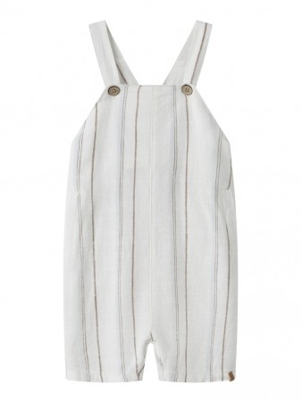 Jeran loose short overall, coconut milk, Lil Atelier