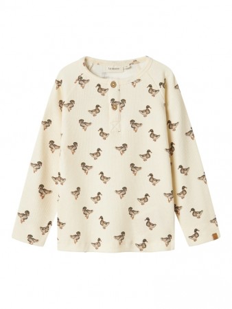 Gavo slim top, turtledove/duck, Lil Atelier