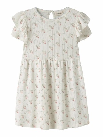 Rachello dress, coconut milk/strawberry, Lil Atelier