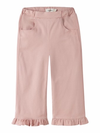 Doreen wide twill pant, misty rose, Lil Atelier