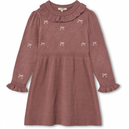 Alon bow dress, ash rose, Fliink